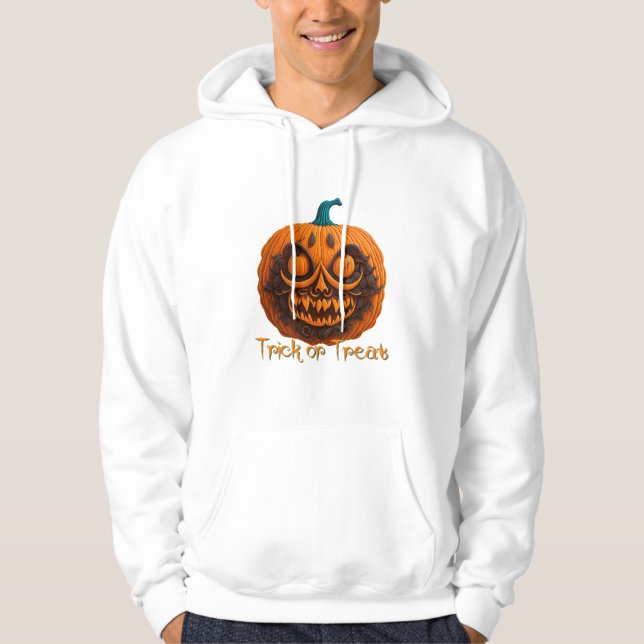 Trick-or-Leckerei Halloween Pumpkin Hoodie (Vorderseite)