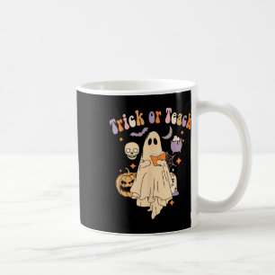 Trick or lehren Groovy Lehrer Halloween Retro Flor Kaffeetasse