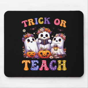 Trick or lehren Halloween Ghost Pumpkin Spooky Tea Mousepad