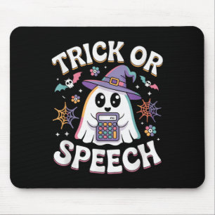 Trick or Speech Retro Slp Halloween Sprachtherapie Mousepad