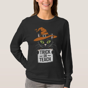 Trick Or Teach Groovy Lehrer Halloween Retro T-Shirt