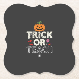 Trick or Teach Halloween-Lehrer-Design (2)_1 Untersetzer