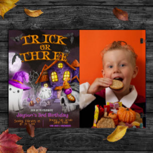 Trick or Three - Gruselige Einladung zum 3. Geburt