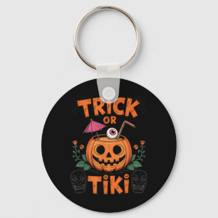 Trick or Tiki Lustige Halloween-Cocktailparty Schlüsselanhänger