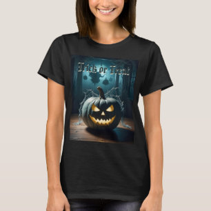 Trick or Treat Aquamarinen Pumpkin Halloween T-Shirt