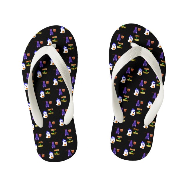 Trick or Treat Bats Candy 31 UK Oktober Halloween Kinderbadesandalen (Fußbett)