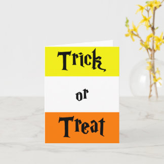 Trick or Treat, Carte de vœux Halloween