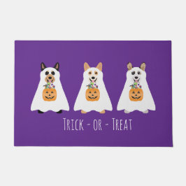 Trick or Treat Corgi Ghost Hunde Halloween Fußmatte