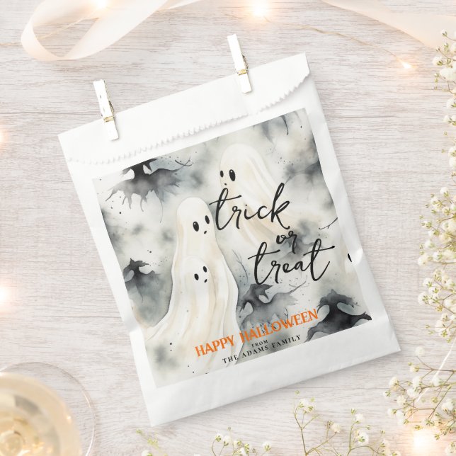Trick or Treat Ghosts Personalisiert Happy Hallowe Geschenktütchen (Ausgeschnitten)
