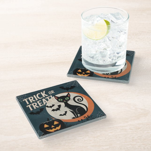 Trick or Treat Glasuntersetzer (Schrägansicht)