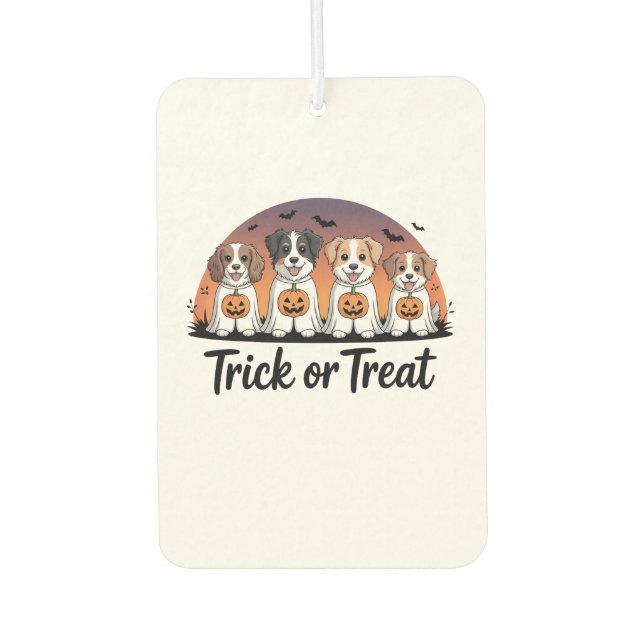 Trick or Treat Halloween Autolufterfrischer (Vorderseite)
