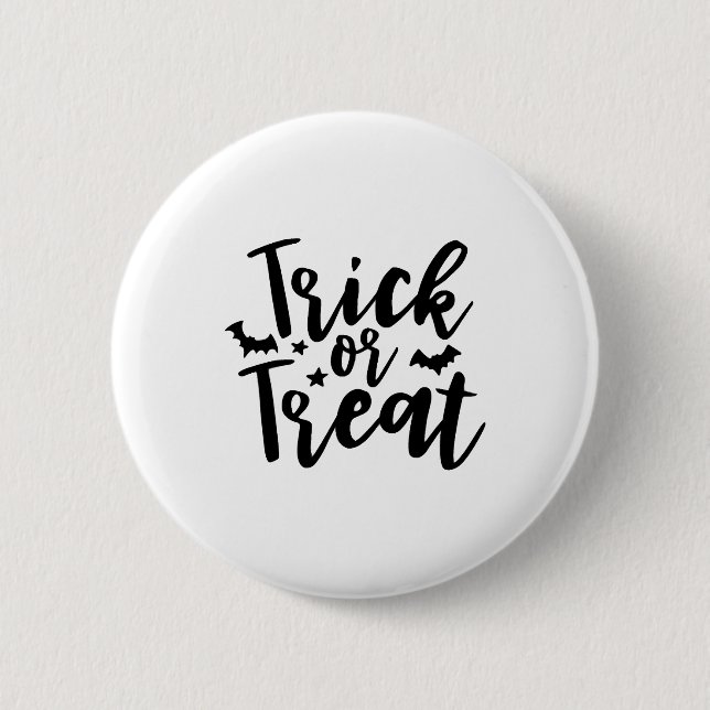 Trick or Treat Halloween Bats Button (Vorderseite)
