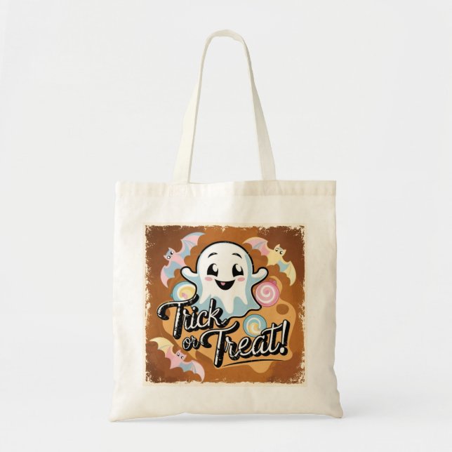 Trick or Treat Halloween Candy Bag Tragetasche (Vorne)