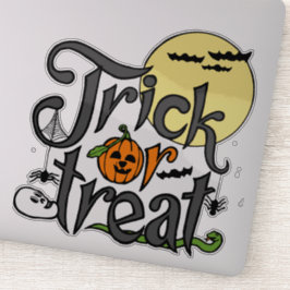 trick or treat | Halloween design Aufkleber