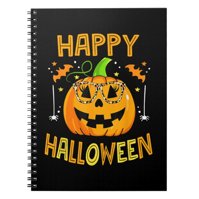 Trick or Treat Halloween Funny Pumpkin Happy Hallo Notizblock (Vorderseite)