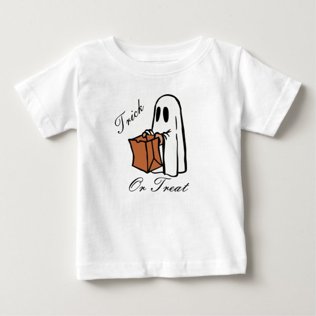 Trick or Treat Halloween Ghost Baby T-shirt (Vorderseite)