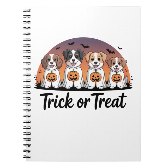 Trick or Treat Halloween Notizblock (Vorderseite)
