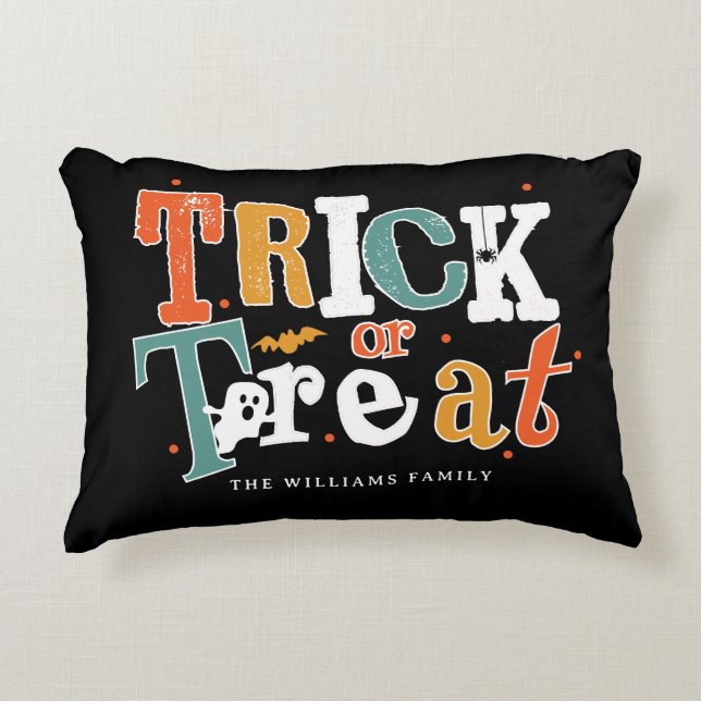 Trick Or Treat Halloween-Party Dekokissen (Vorderseite)