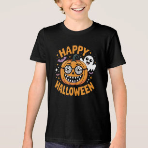 Trick or Treat Halloween Pumpkin Happy Halloween Tri-Blend Shirt