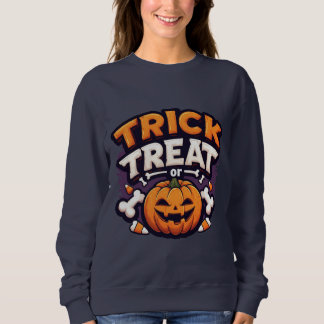 Trick or Treat Halloween Pumpkin Jack-O'-Lantern Sweatshirt