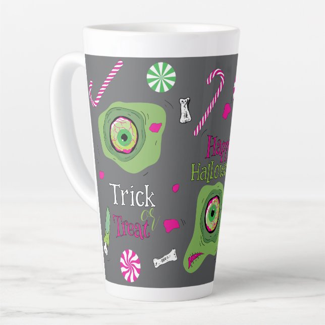 Trick or Treat Happy Halloween Sweet Death + Candy Milchtasse (Linke Ecke)