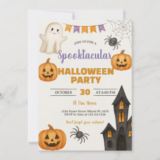 Trick or Treat Haunted Bash Invitation