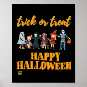 "TRICK OR TREAT" lustig Poster