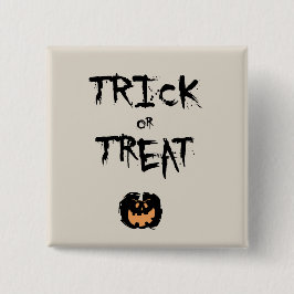 Trick or treat pumpkin button