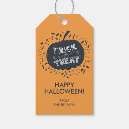 Trick or Treat Pumpkin Halloween-Geschenk-Tag Geschenkanhänger