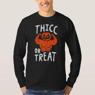 Trick Or Treat Pun Lazy Halloween Kostüm Workout T-Shirt