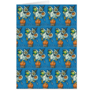 TRICK OR TREAT, SMELL MY FEET HALLOWEEN OWL CARD