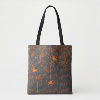 Trick or Treat Spider Black Tote Tasche