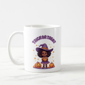 Trick or Treat Witch Girl Mug – Cute Pumpkin Hallo Kaffeetasse