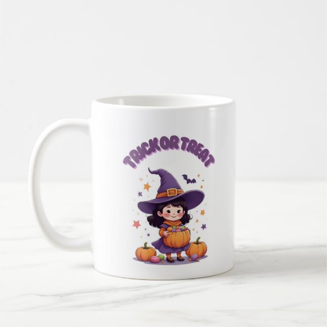 Trick or Treat Witch Mug - Jack O’Lantern Candy 11 Kaffeetasse (Links)