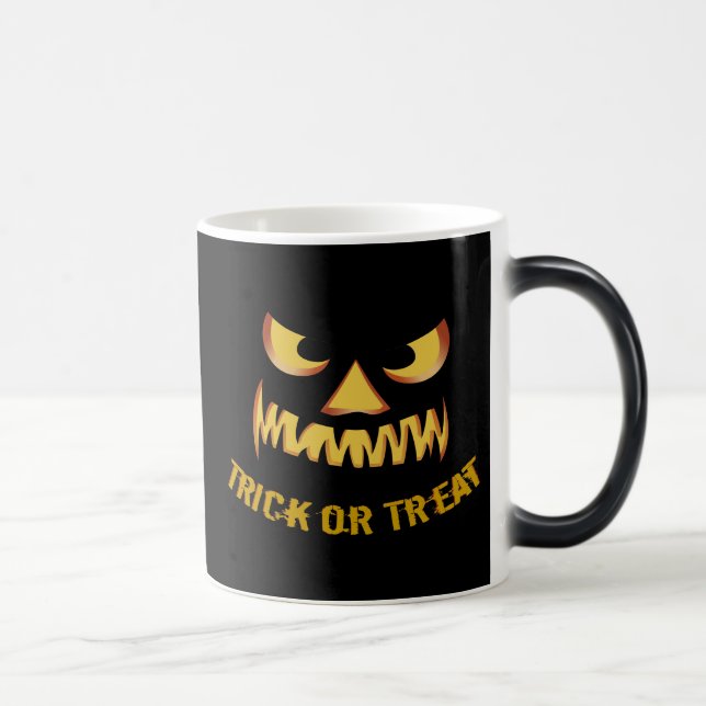 Trick or Treat with Pumpkin Face Verwandlungstasse (Rechts)