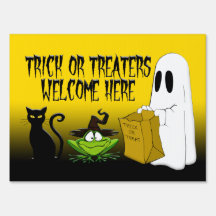 Trick or Treaters Begrüßungszeichen