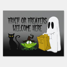 Trick or Treaters Begrüßungszeichen
