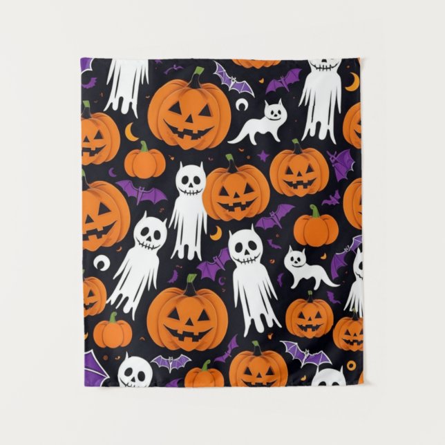 Trick-or-Treating Wandteppich (Vorderseite)