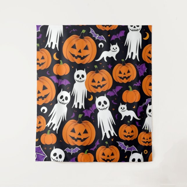 Trick-or-Treating Wandteppich (Vorderseite)