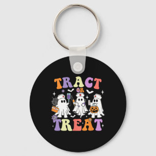 Trick Or Treatment Krankenschwester Lustiger Geist Schlüsselanhänger