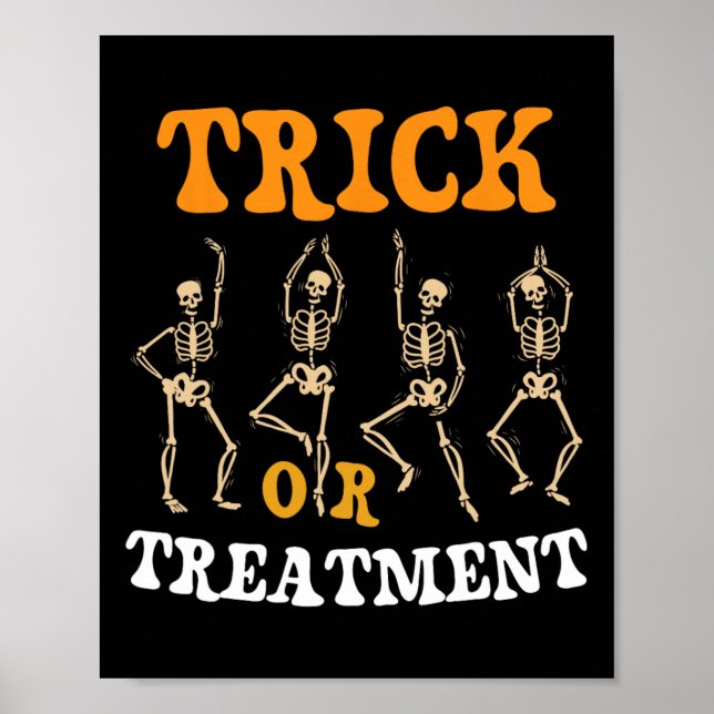 Trick or Treatment Physical Therapy Skeleton Pt Ha Poster (Vorne)