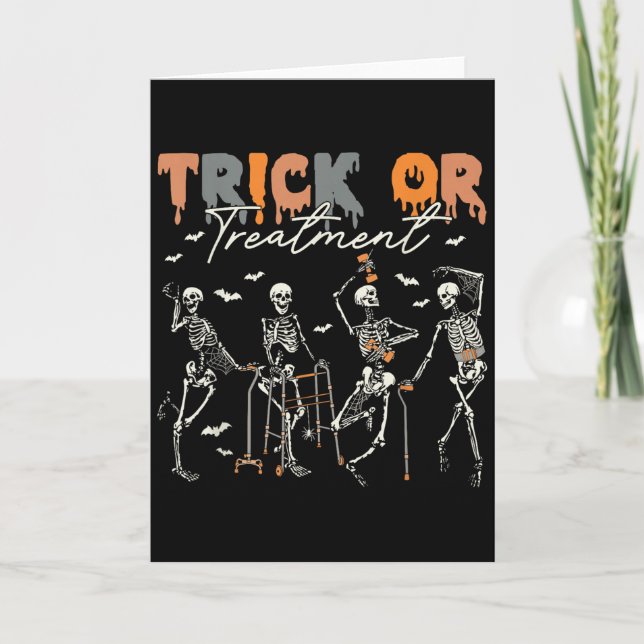 Trick Or Treatment Pt Physical Therapy Therapist H Karte (Vorderseite)