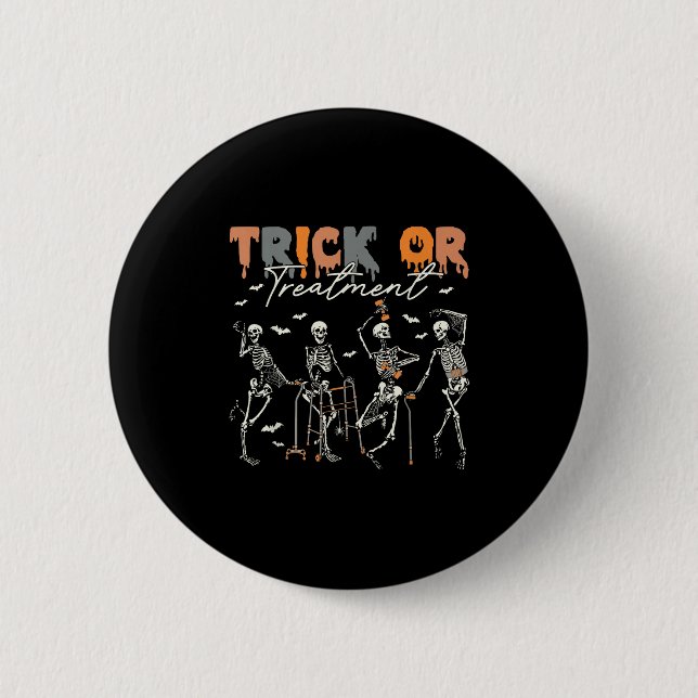 Trick Or Treatment Pt Physiotherapeut Physiotherap Button (Vorderseite)