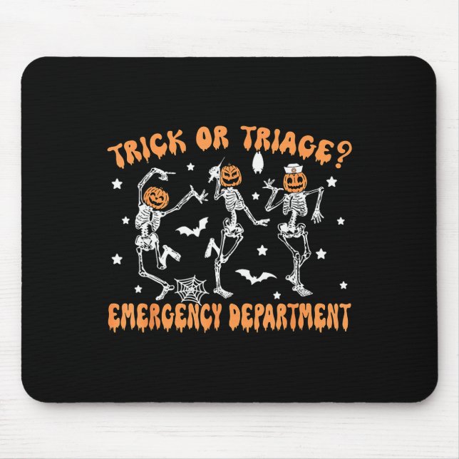Trick Or Triage Emergency Department Er Skeleton H Mousepad (Vorne)