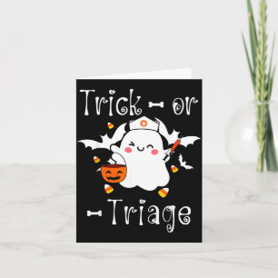 Trick Or Triage Triage-Krankenschwester Geist Hall Karte