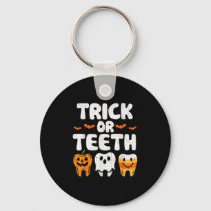 Trick or zange Halloween Funny Dental Dentist Men Schlüsselanhänger