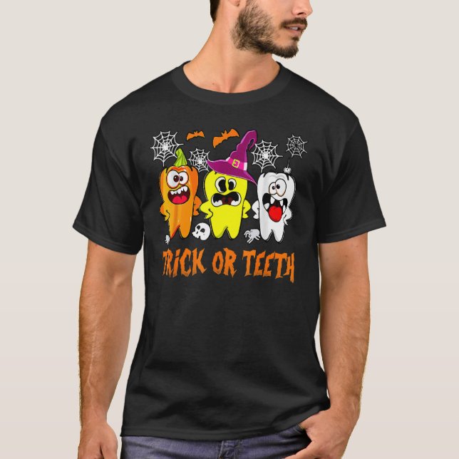 Trick or zeth Denstist Halloween Costume Dental S T-Shirt (Vorderseite)