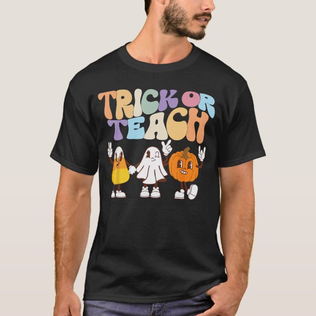 Trick oreach Cute Halloweeneacher boy T-Shirt (Vorderseite)