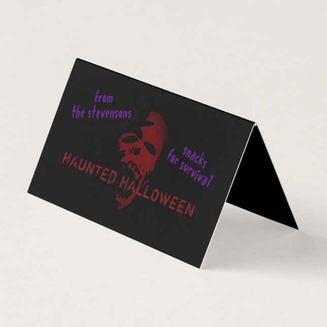 Trick ou traiter Goodie Bag Topper carte crâne eff (Devant)