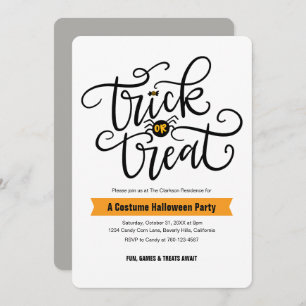 Trick ou traiter les invitations de fête d'Hallowe
